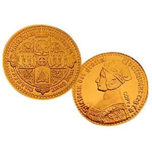    Victoria Gothic Gold Sovereign Replica Coin 