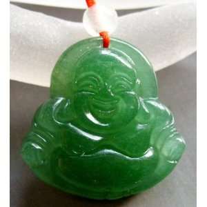 Green Jade Tibet Buddhist Fortune Buddha Amulet Pendant 