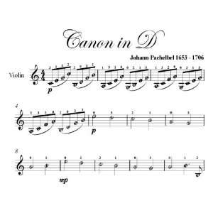  Canon in D Pachelbel Easy Violin Sheet Music Johann 