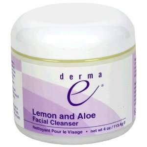 Derma E Facial Cleanser, Lemon and Aloe, 4 oz (113 g)