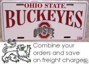 NCAA Aluminum License Plate Ohio State Buckeyes NEW  