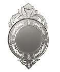 VENETIAN Framed WALL MIRROR Vanity Mantel Etched Round NEW