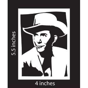 Hank Williams Country Legend Sticker Cut Vinyl Decal White