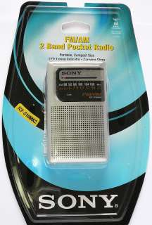 SONY ICFS10MK2 ICF S10MK Pocket AM/FM Radio, Requires 2 AA batteries 