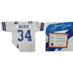 Herschel Walker Dallas Cowboys Autographed Nike White Mesh Jersey 