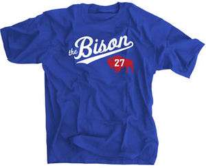   The Bison 27 Jersey Shirt Los Angeles Dodgers Funny Vintage Tee  