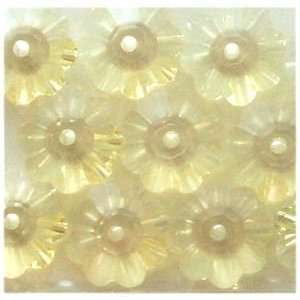   12 Swarovski 3700 Flower Margarita Beads JONQUIL 8mm 