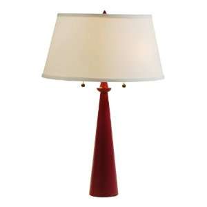   Simon Dasan Berry Red Table Lamp Ivory Ipanema Shade