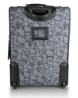   Black & White Hello Kitty Polka Dot Rolling Carry On Luggage Suitcase