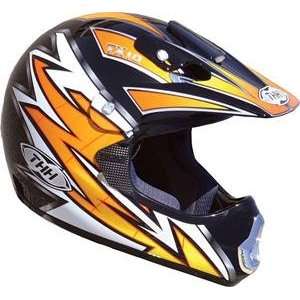  THH TX 10 Jolt Helmet   XX Large/Black/Orange Automotive