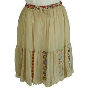  Vanilla Embroidered Skirt