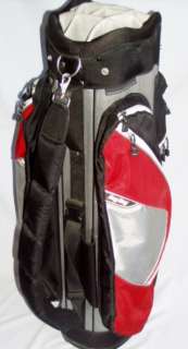 BAGBOY Staff/Cart GOLF BAG Black/Red in EXCELLENT COND 14 Slots w 