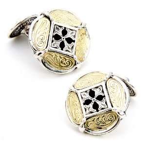  Sterling Silver Clover Filigree Cufflinks Jewelry