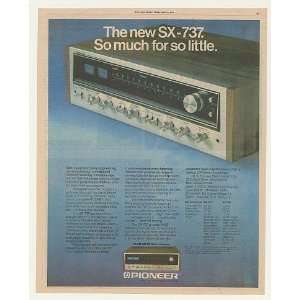   1976 Pioneer SX 737 Stereo Receiver Print Ad (45018)