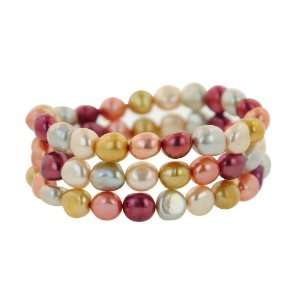  Honora Set of 3 8 9MM Sunrise Baroque Freshwater Cultured Pearl 
