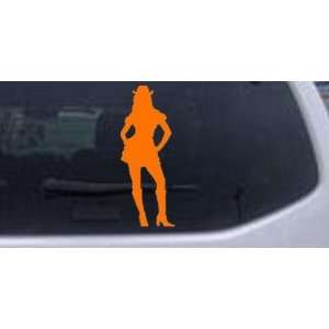 Orange 42in X 15.8in    Sexy Cowgirl Silhouettes Car Window Wall 
