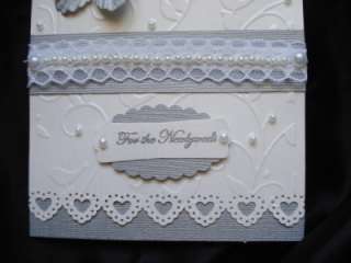Handmade Wedding Card Lace Birds & Swirls Stampin Up  