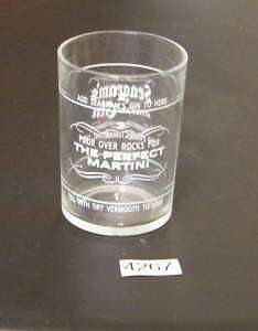 Vintage Seagrams Gin Perfect Martini Glass  