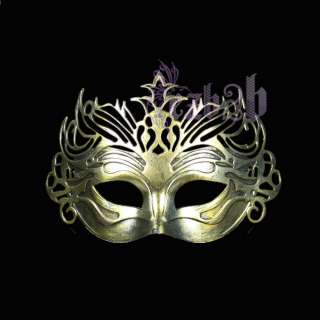   Crown Party Mask Costume Venetian Masquerade Ball Party Golden  
