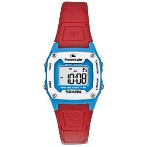  Shark Classic Mid, White/Blue, Red PU Strap Sports 
