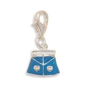   Jean Skirt Charm with Lobster Clasp .925 Sterling Silver Jewelry