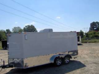   motorcycle cargo trailer A/C unit awning White race trailer NEW  