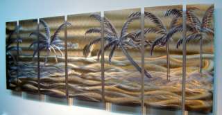 Tropical Modern Abstract Metal Wall Art Office Decor Sculpture Golden 