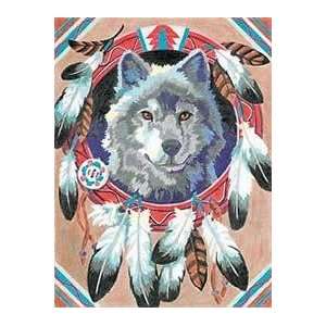  Wolf w/Indian Feathers (9x12) Pencilworks Toys & Games