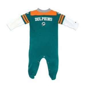  Miami Dolphins Infant Layered Sleeve Coverall Sports 