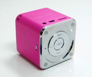 Portable Mini Music player Audio Speaker For Laptop Ipod  Mp4 Pink 