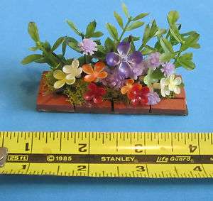 Miniature doll/dollhouse brick border Flower Garden Small 