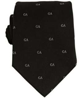 Armani Giorgio Armani black logo silk twill tie   