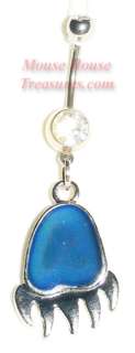 CUSTOM MOOD BEAR CLAW DANGLE BELLY RING CHANGES COLOR  