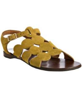 Chie Mihara curry suede Wala dot cutout sandals   