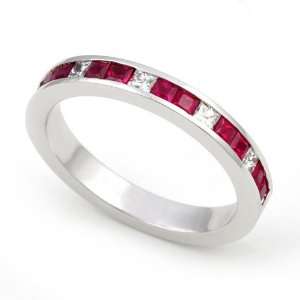   Ruby Wedding Band Ring (G H/VS, 1/4 ct.), 9.5 Juno Jewelry Jewelry