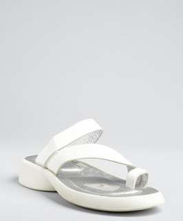Hogan white patent leather chunky sole sandals