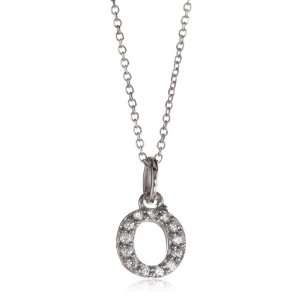 KC Designs Initially Yours Diamond 14k White Gold Letter O Pendant 