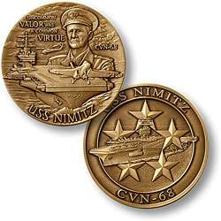 US Navy CVN 68 USS Nimitz Challenge Coin  