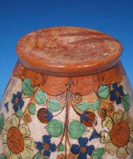   Antique 1930s Tonala Petatillo Folk Art Redware Pottery 8 Vase