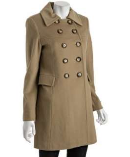 KORS Michael Kors camel wool double breasted coat   