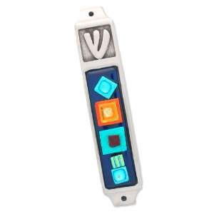   and Sandblasted Dicroic Glass Mezuzah 