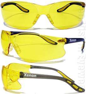 Elvex Xenon Yellow Lens Lightweight Safety Glasses Night Driving Z87.1 
