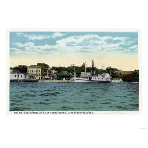   Steamer at Wolfeboro Wharf Giclee Poster Print, 24x32