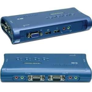 4 port USB KVM Switch Kit w/Au