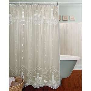  Lighthouse Lace Shower Curtain