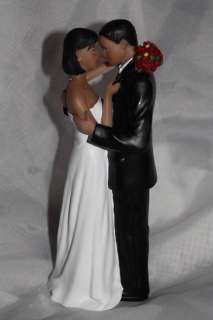 African American Couple Wedding Cake Topper 695  