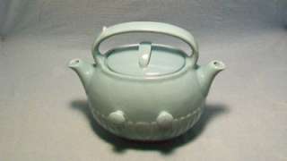 Hall Pottery Blue Tip Pot 10 Cup Teapot  