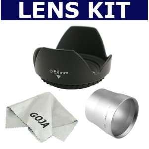  58mm Lens Hood + Tube Adapter For Canon A650 + 1 Ultra 