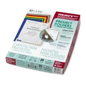   62127   Project Folders, Jacket, Letter, Poly, Clear, 25/Box CLI62127