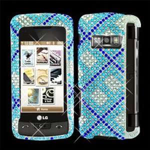  Premium   LG VX11000/enV Touch Full Diamond Blue Plaid Cover 
